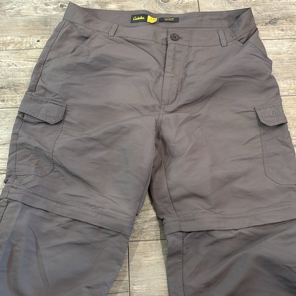 Cabelas Hiking Pants Grey Polyester Light Weight Cargos Classic Fit - Picture 5 of 8